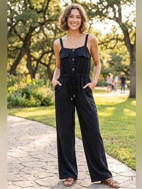 Black jumpsuit romper